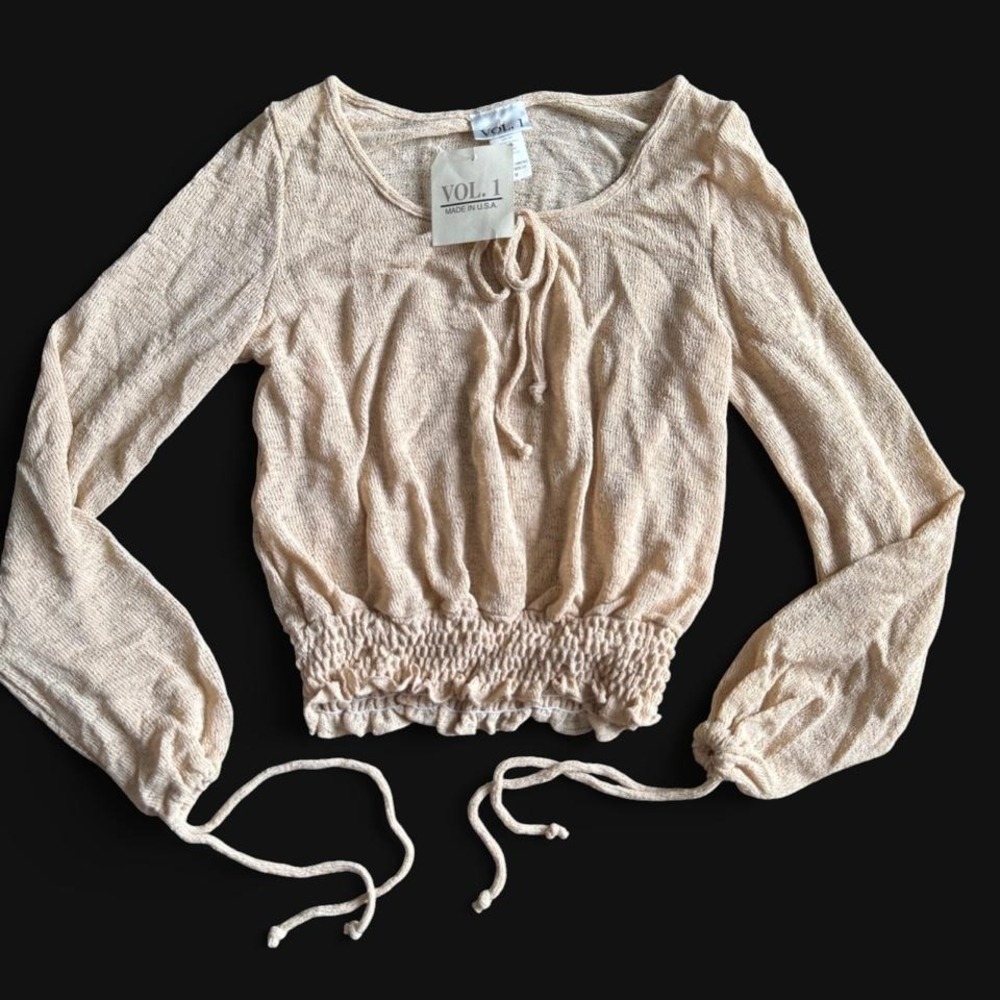 Vol. 1 cream linen top